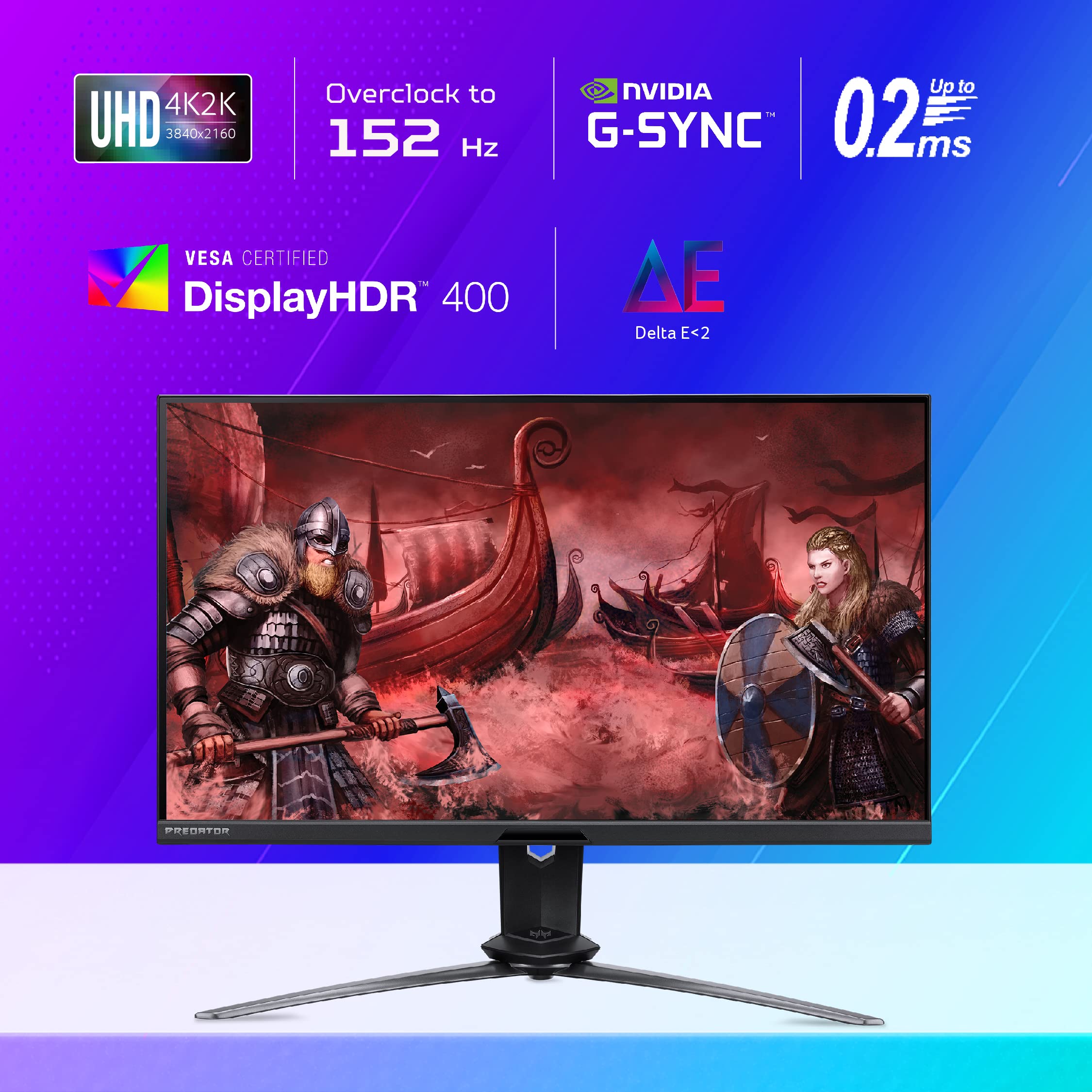 acer Predator X28 28 Inch (71.12 Cm) UHD 3840 X 2160 Pixels 0.2 Ms